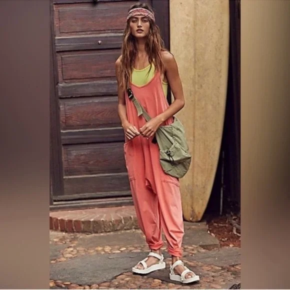 NWOT Free People Movement | Hot Shot Onesie In Mandarin Red | Small - Picture 12 of 15